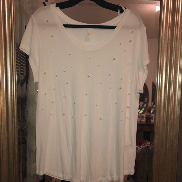 h&m pearl shirt